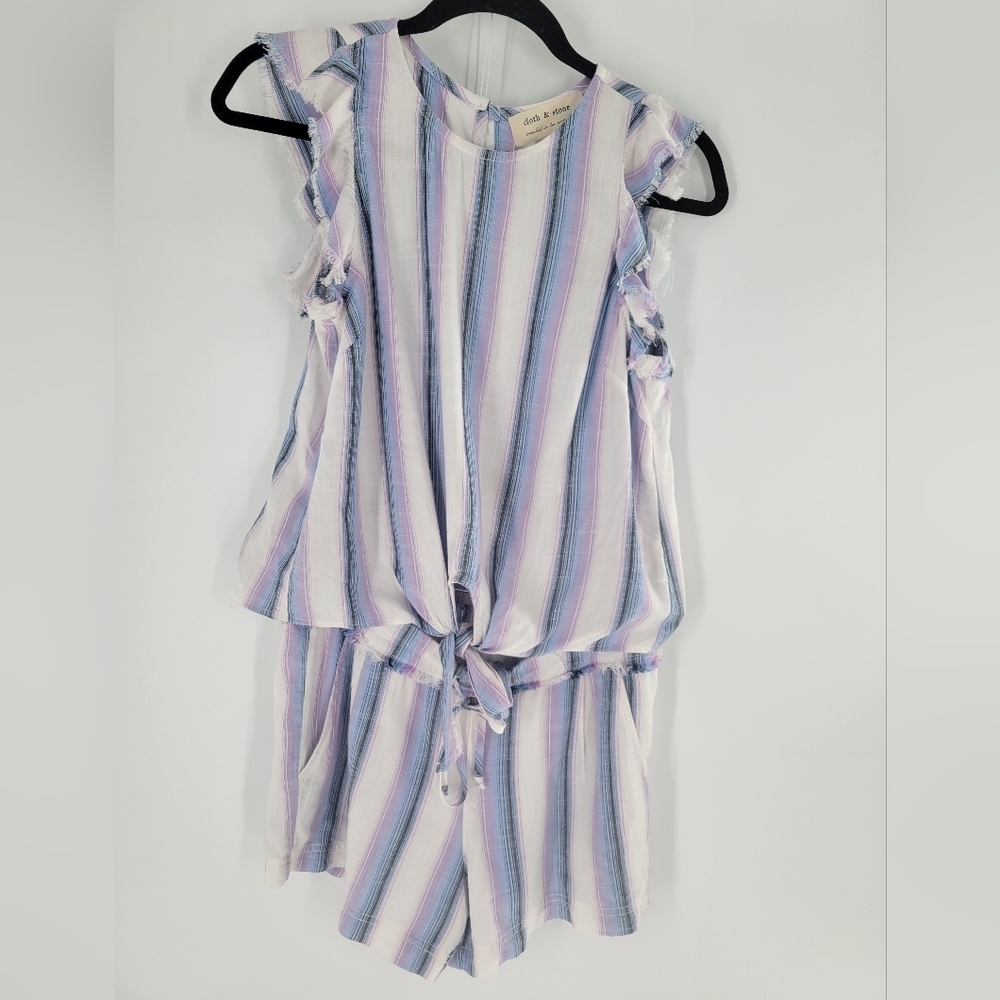 Cloth & Stone striped set top and shorts Size XS
